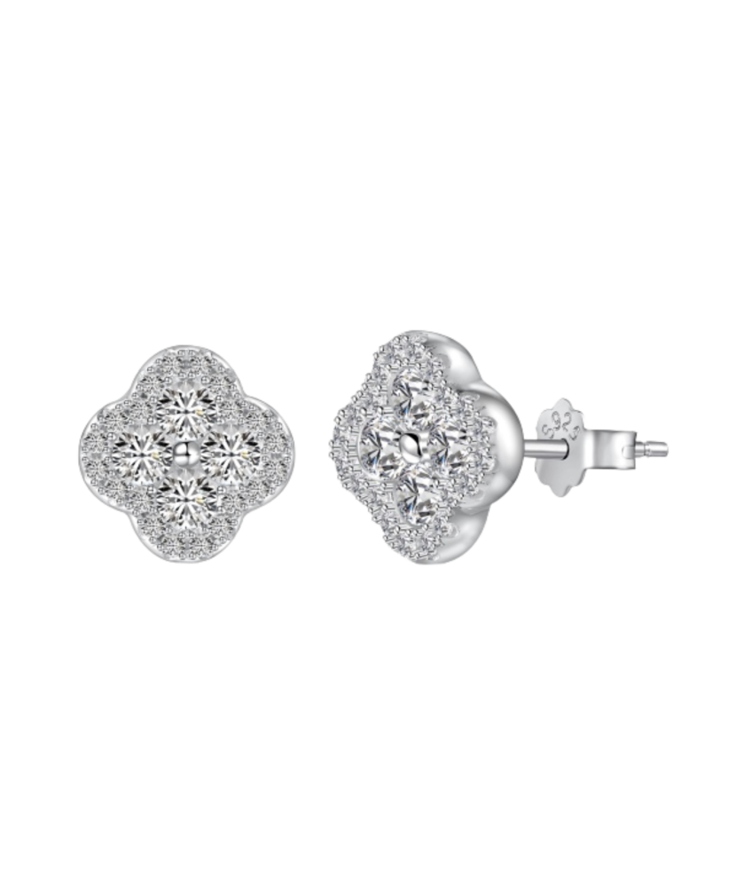 Sterling silver earrings with zircons