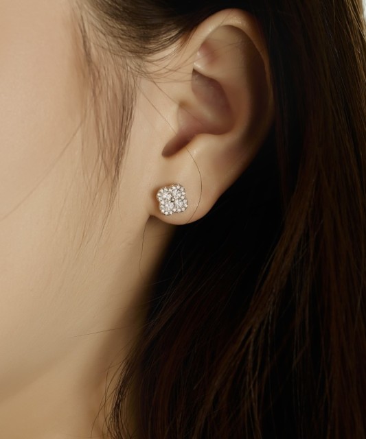 Sterling silver earrings with zircons