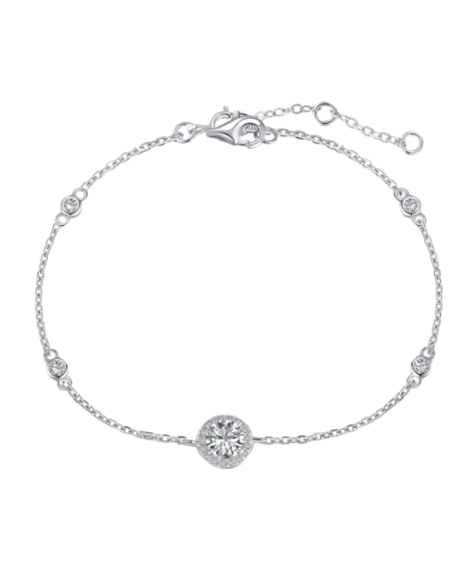 Sterling Silver bracelet with zircons