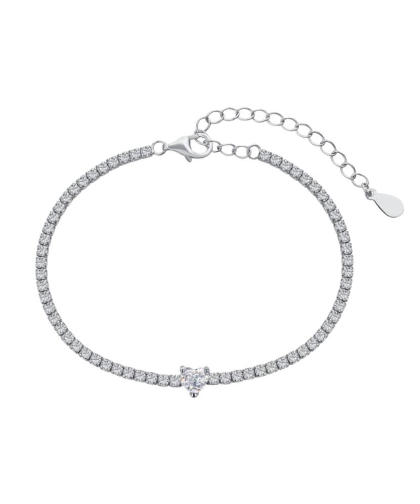 Sterling Silver bracelet with zircons