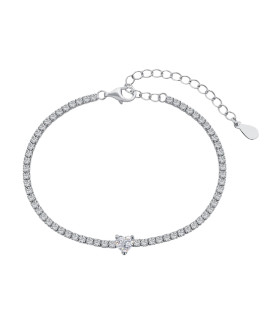 Sterling Silver bracelet with zircons