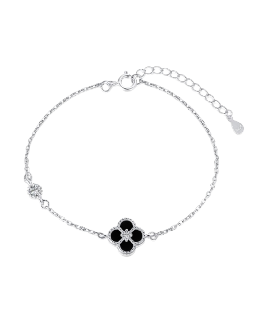 Sterling Silver bracelet with enamel and zirconium