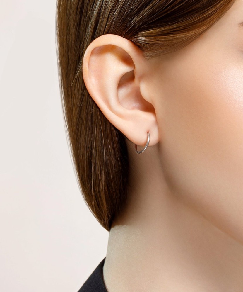 Sterling silver hoop earrings  10mm