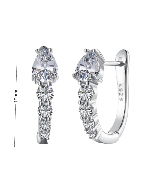 Sterling silver earrings with zircons