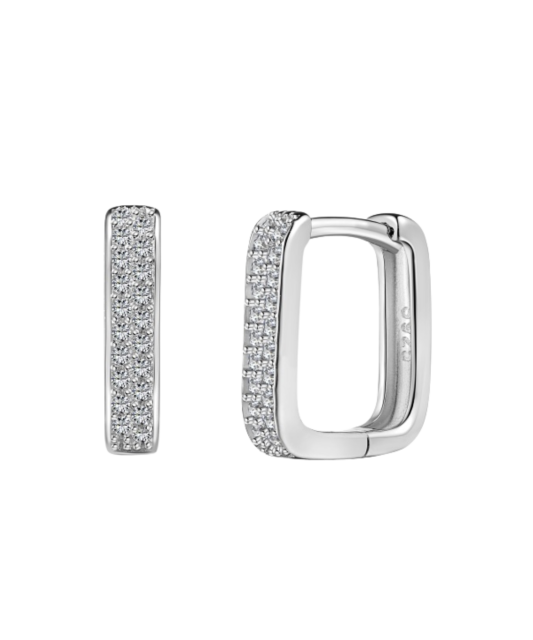 Sterling silver earrings with zircons