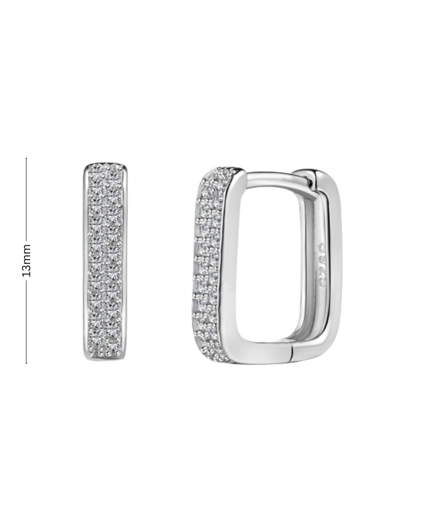 Sterling silver earrings with zircons