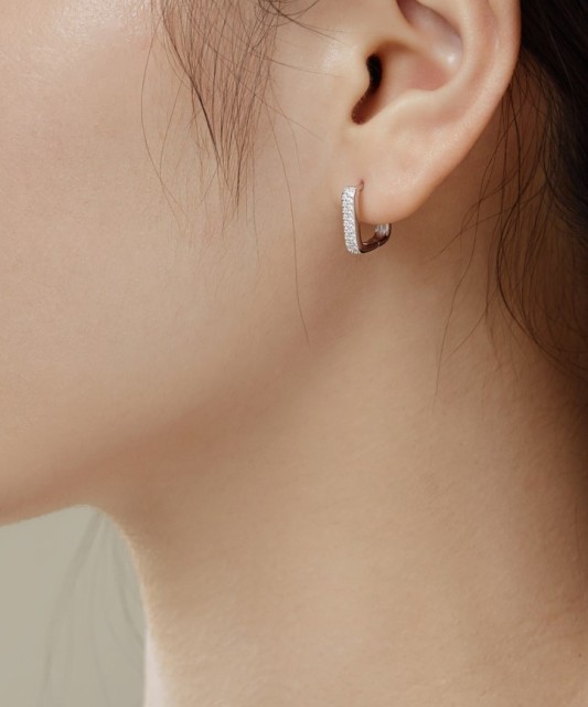 Sterling silver earrings with zircons