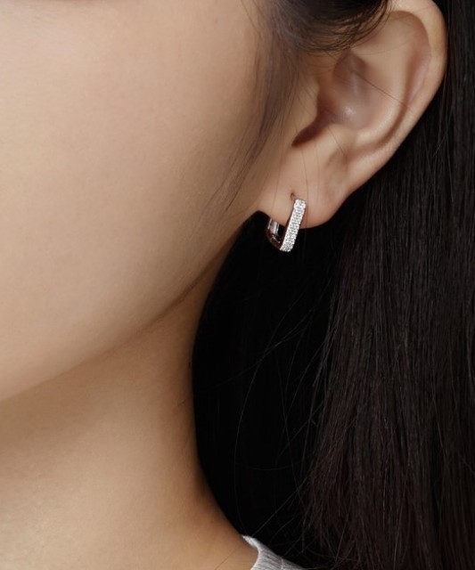 Sterling silver earrings with zircons