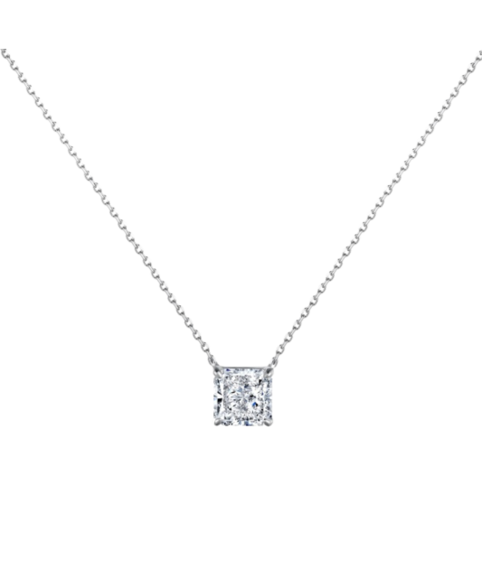 Sterling silver chain with zirconium pendant