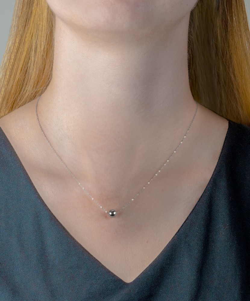 Balto aukso grandinėlė su pakabuku  - Goldinga