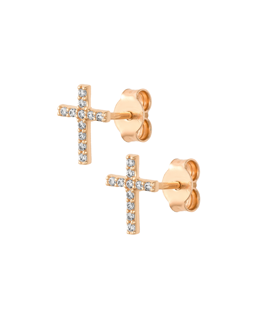 Kultaiset korvakorut zirkoneilla 2