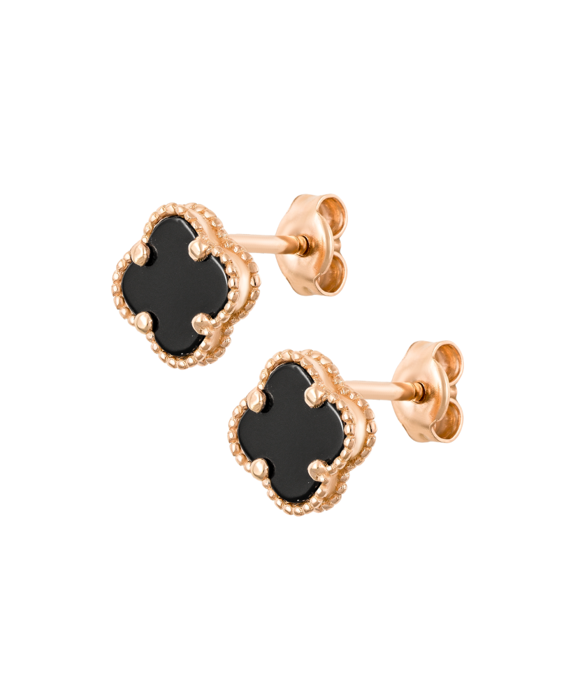 Kultaiset korvakorut emalilla 7mm 2