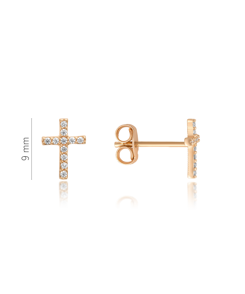 Kultaiset korvakorut zirkoneilla 2