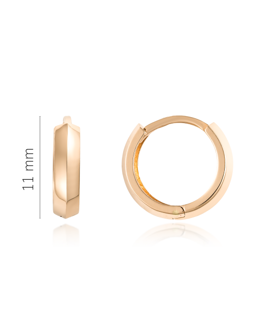 Gold earrings 11mm