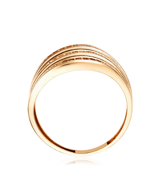 Gold ring with zircons
