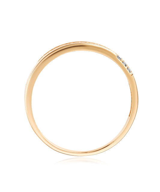 Gold ring with zircons