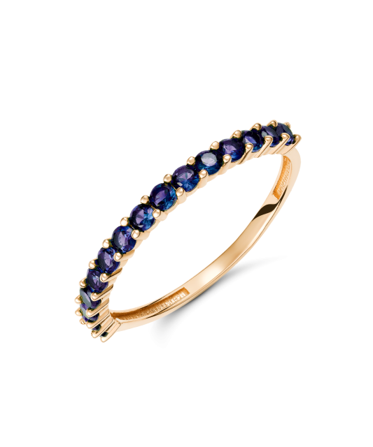 Gold ring with zircons