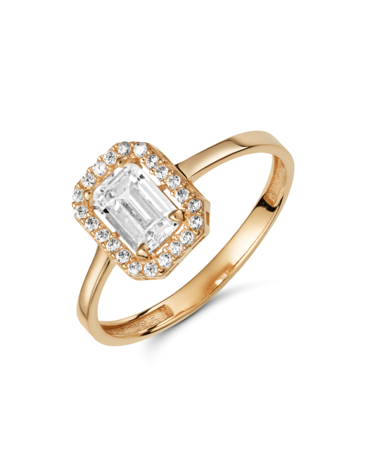 Kultasormus zirkoneilla