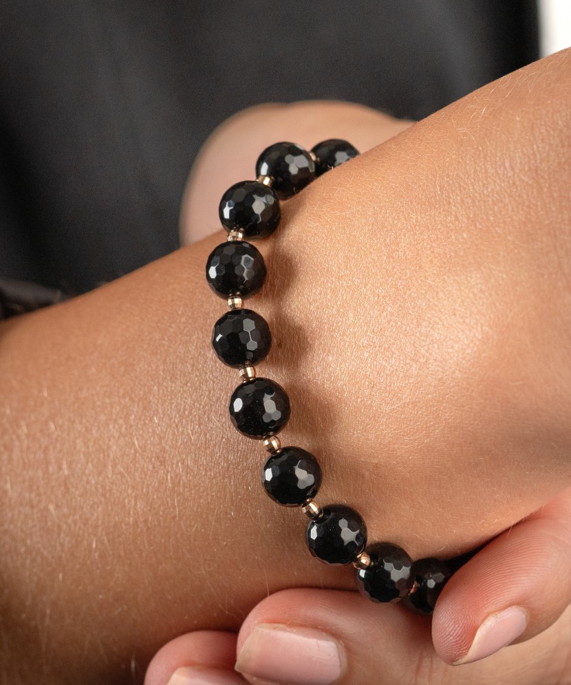 Auksinė apyrankė su oniksais  - Goldinga