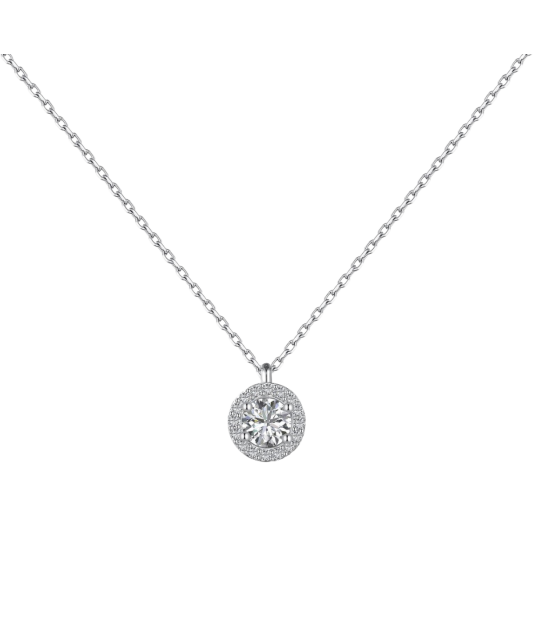 Hopeinen ketju zirkoniriipuksella