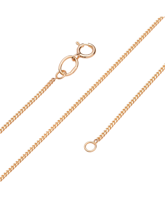 Gold chain "Curb" 1mm