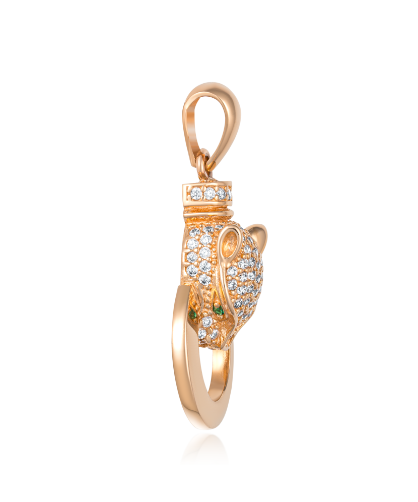 Gold pendant with zircons
