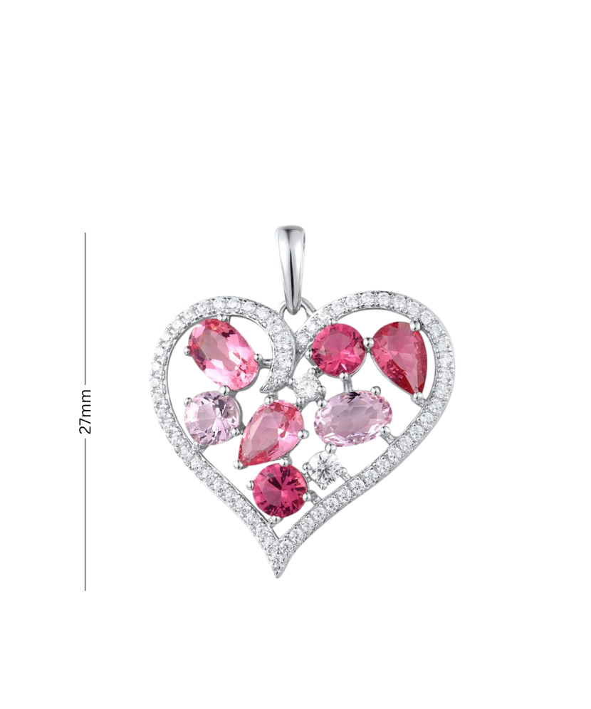 Sterling silver pendant with zircons