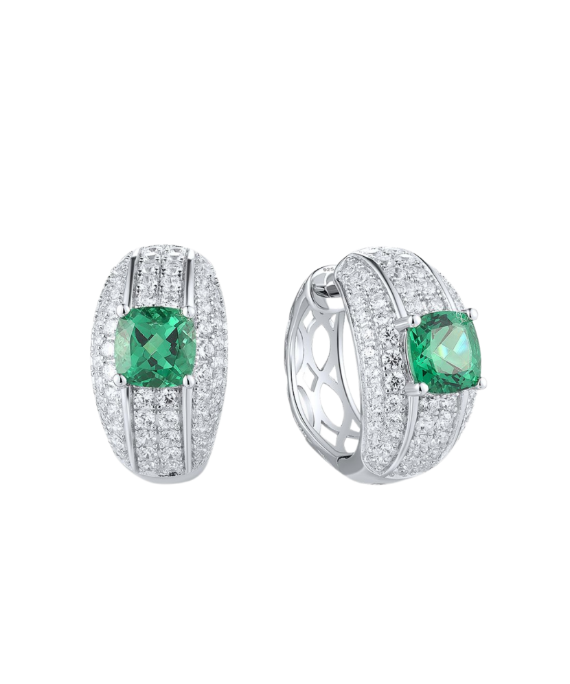 Sterling silver earrings with zircons