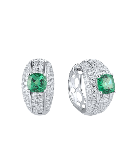 Sterling silver earrings with zircons