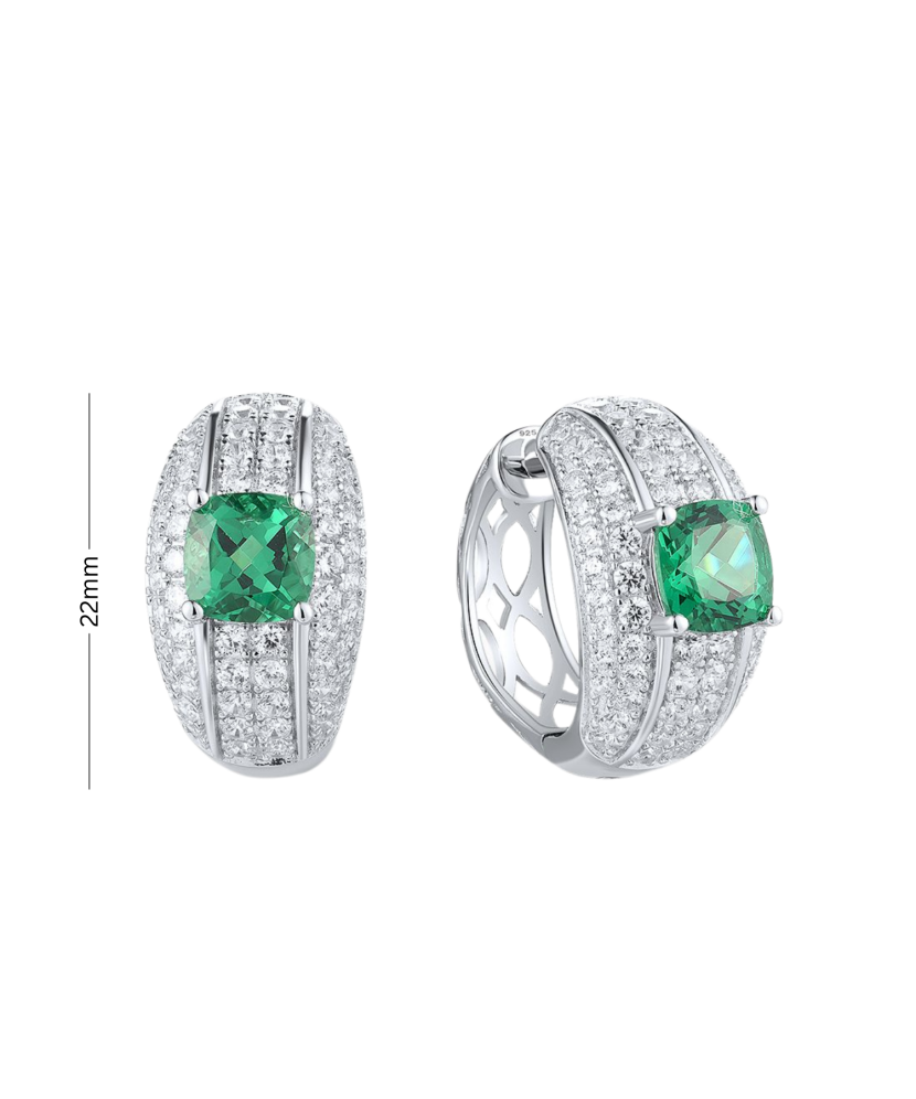 Sterling silver earrings with zircons