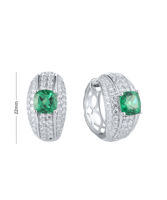 Sterling silver earrings with zircons