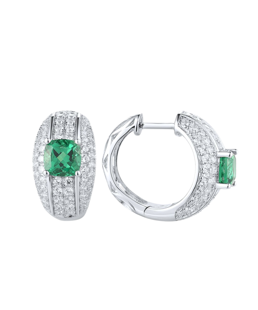 Sterling silver earrings with zircons