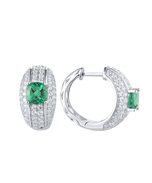 Sterling silver earrings with zircons