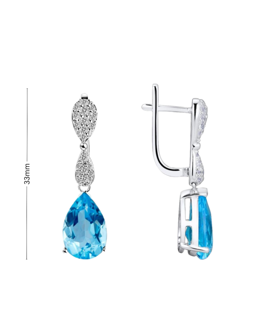 Sterling silver earrings with zircons