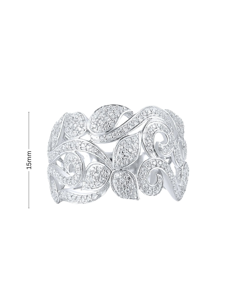 Sterling silver ring with zircons