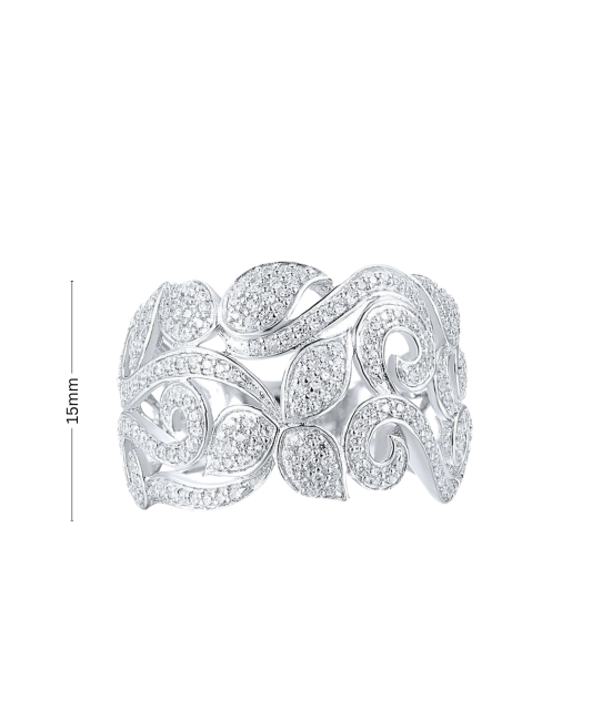 Sterling silver ring with zircons