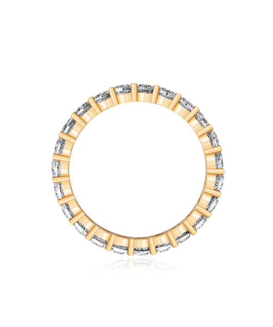 Gold ring with zircons