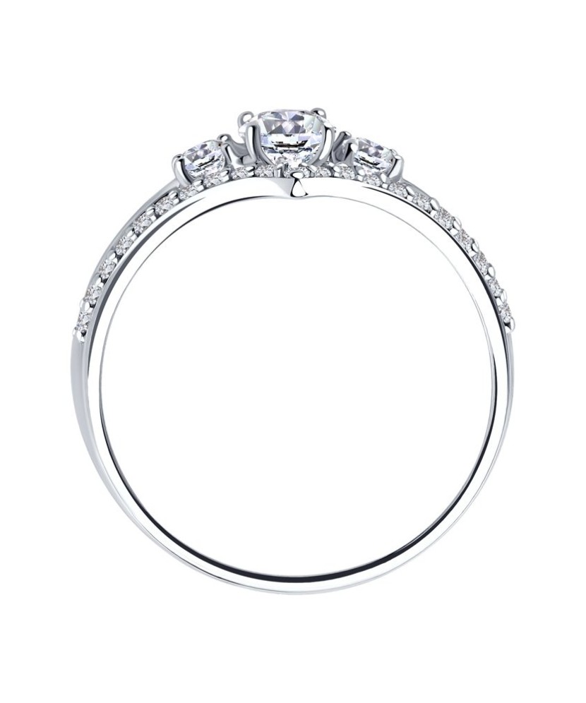 Sidabrinis žiedas su cirkoniais - Sidabriniai žiedai - Goldinga