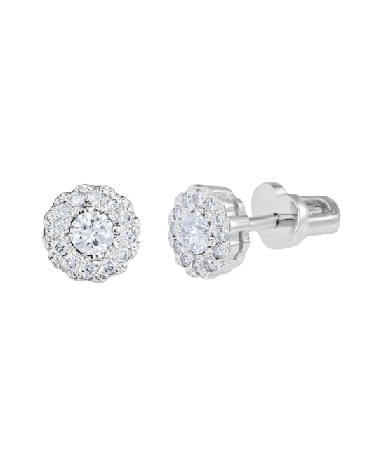 White gold earrings with diamonds