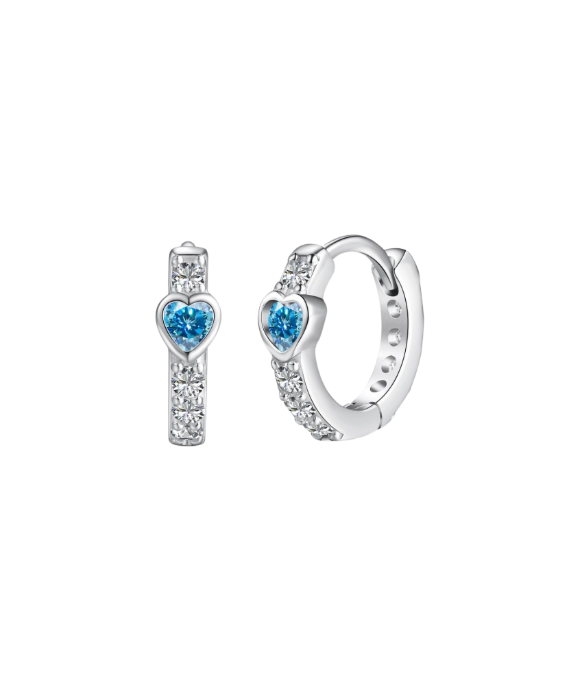 Sidabriniai vaikiški auskarai su cirkoniais