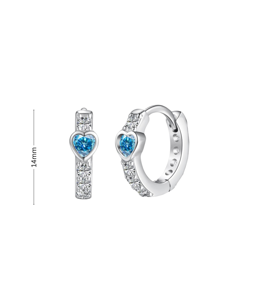 Sidabriniai vaikiški auskarai su cirkoniais