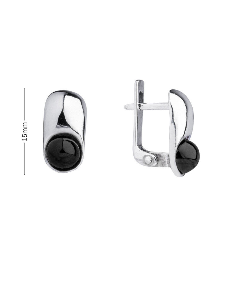 Sterling silver earrings with onyx