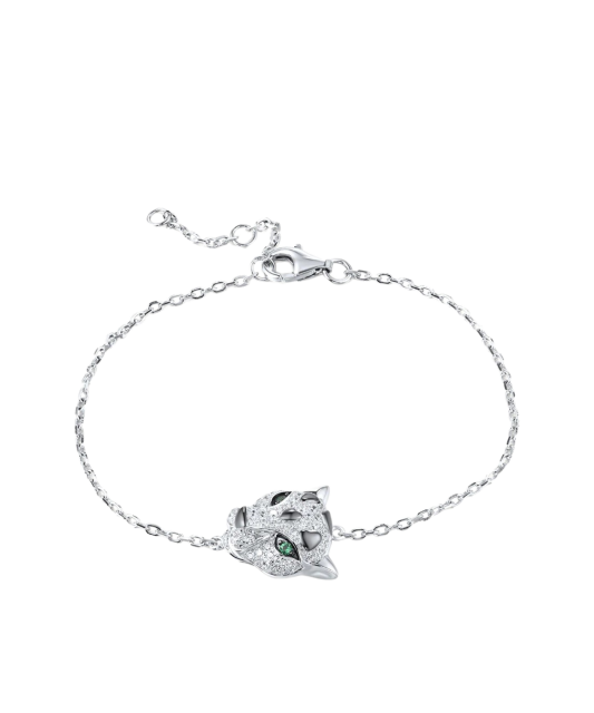 Sterling Silver Bracelet With Zircons And Spinels