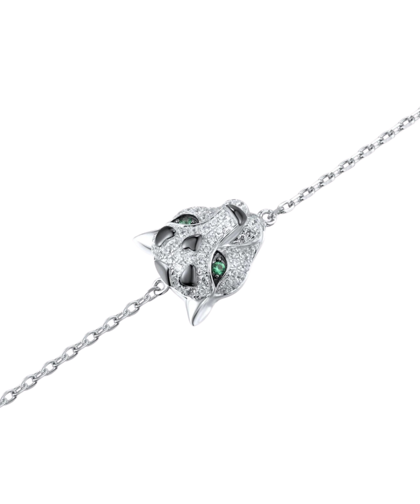 Sterling Silver Bracelet With Zircons And Spinels