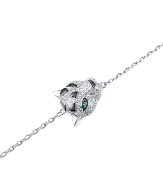 Sterling Silver Bracelet With Zircons And Spinels