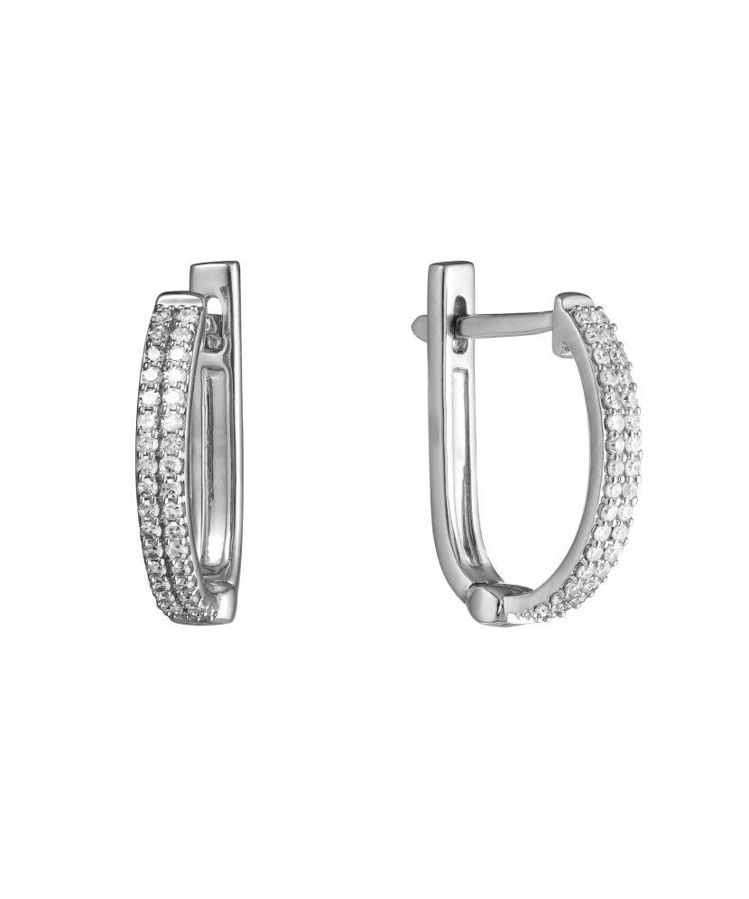 White gold earrings with diamonds