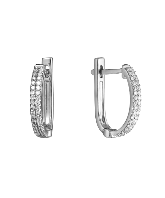 White gold earrings with diamonds