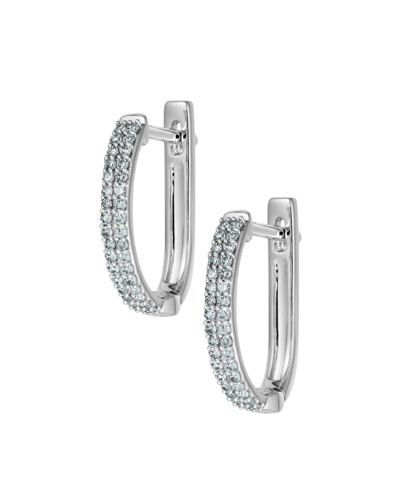 White gold earrings with diamonds