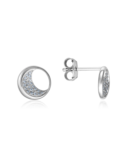 White gold earrings with diamonds