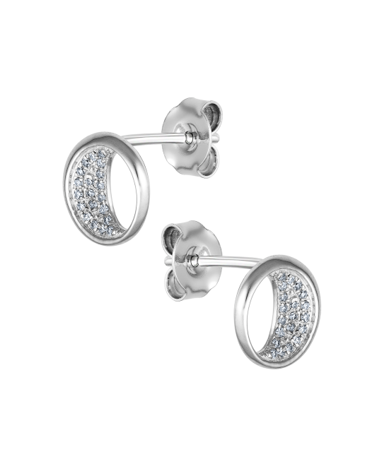 White gold earrings with diamonds
